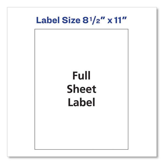 Shipping Labels with TrueBlock Technology, Laser Printers, 8.5 x 11, White, 100/Box