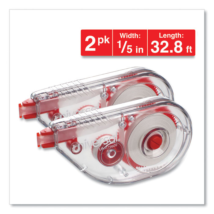 Side-Application Correction Tape, 1/5" x 393", 2/Pack