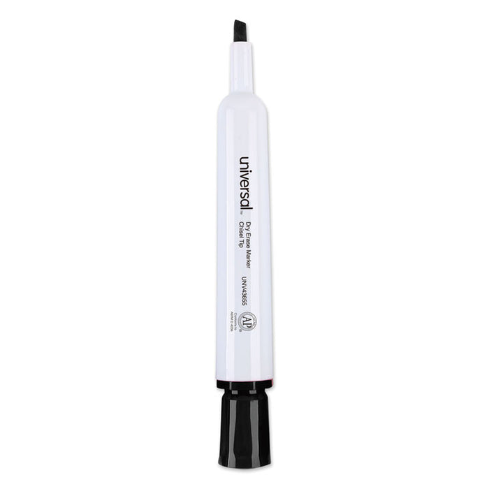 Dry Erase Marker, Broad Chisel Tip, Black, 36/Pack