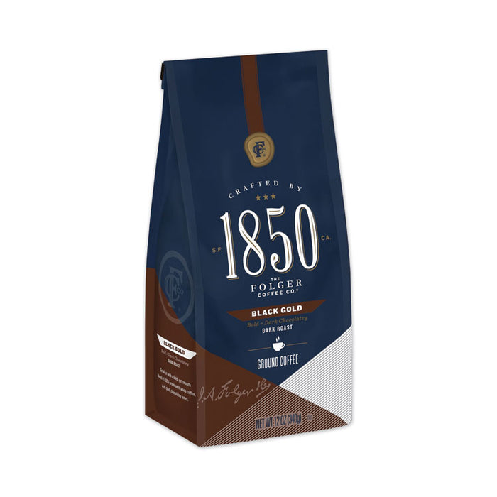 Coffee, Black Gold, Dark Roast, Ground, 12 oz Bag