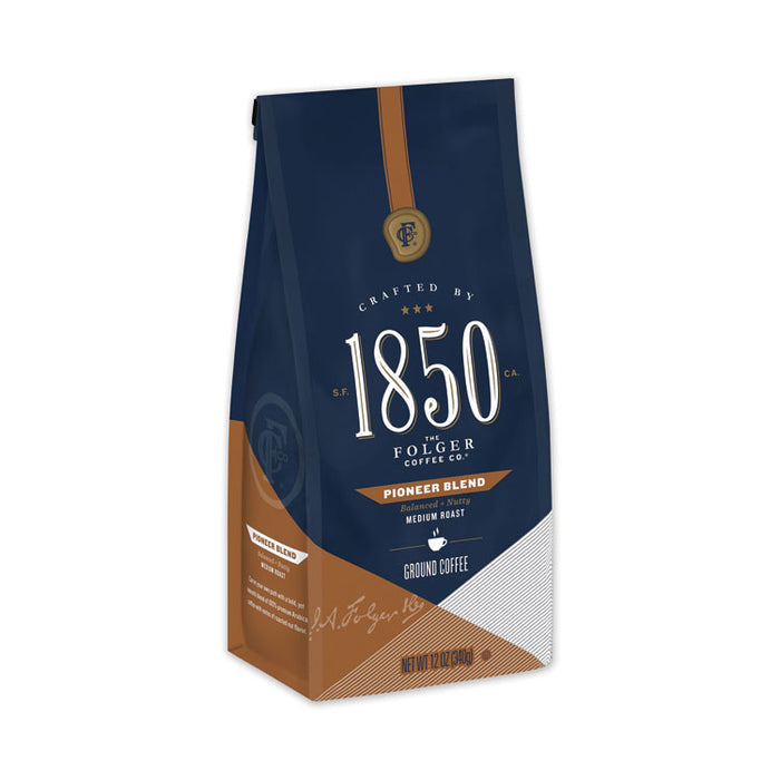 Coffee, Pioneer Blend, Medium Roast, Ground, 12 oz Bag, 6/Carton