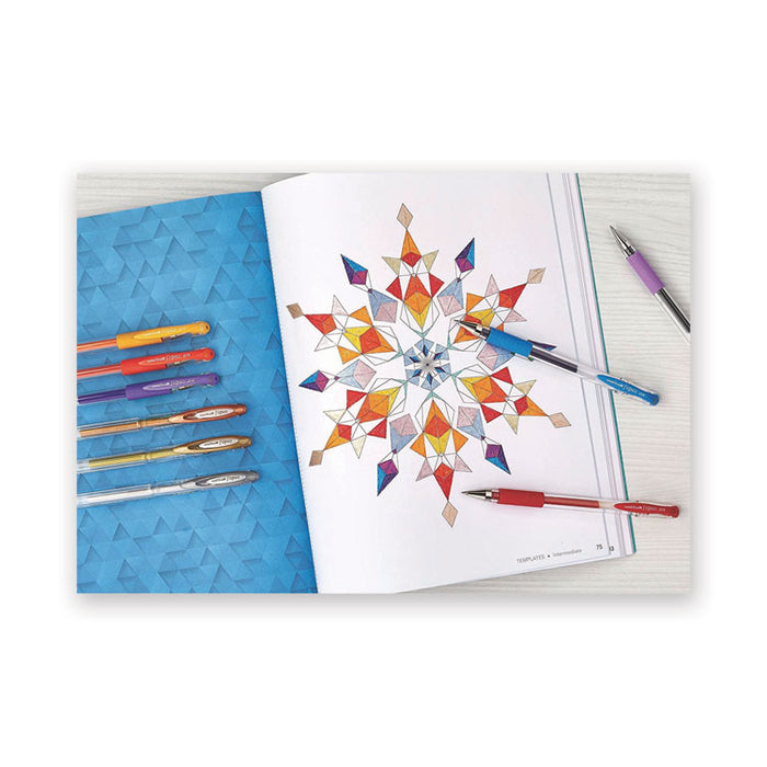 Stick Gel Pen, 17 Micro; 7 Med, Assorted Ink, Clear Barrel, 24/Set