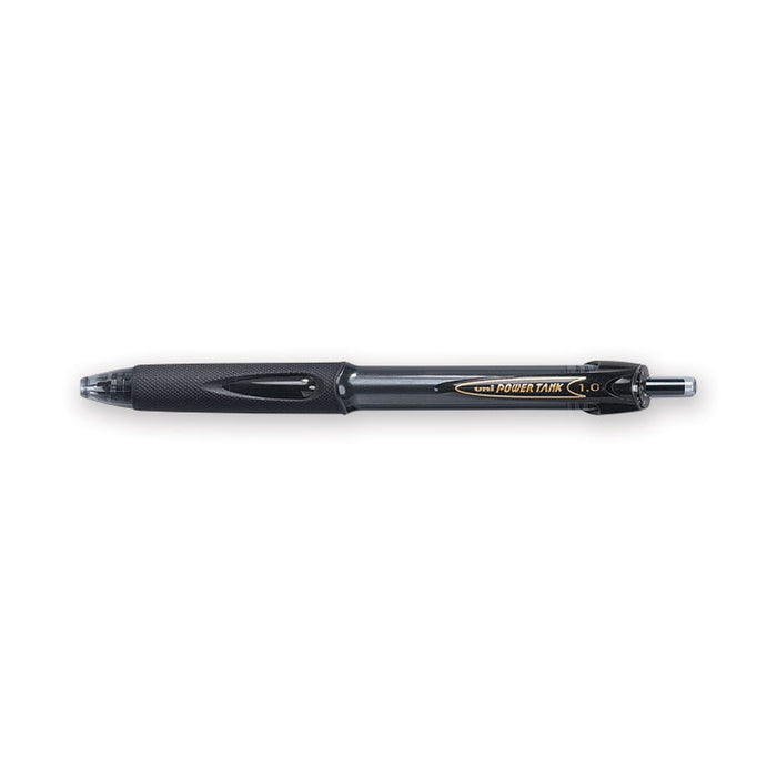 Power Tank RT Retractable Ballpoint Pen, 1mm, Black Ink, Smoke/Black Barrel, Dozen