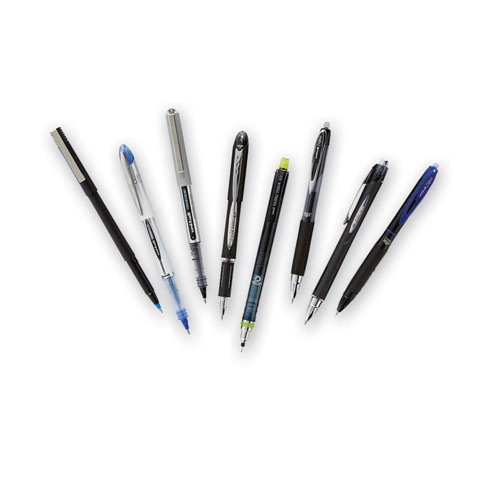 ONYX Roller Ball Pen, Stick, Micro 0.5 mm, Black Ink, Black Matte Barrel, Dozen