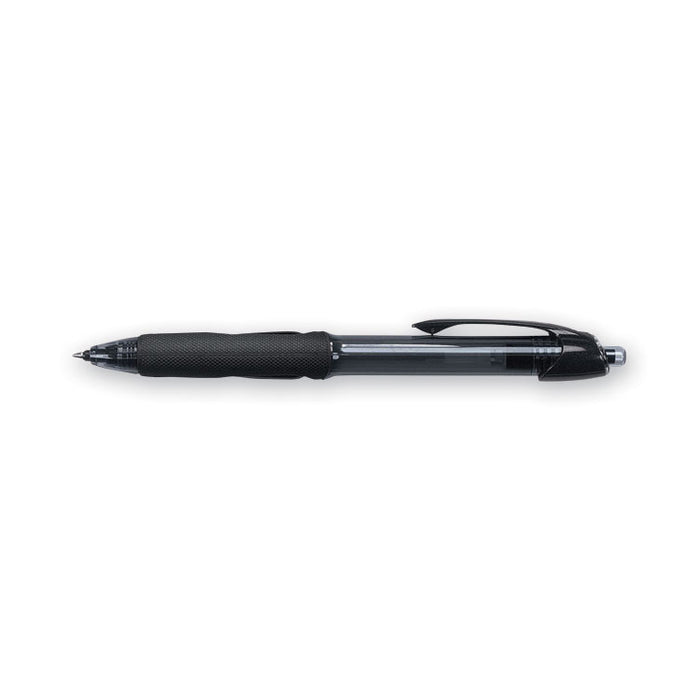 Power Tank RT Retractable Ballpoint Pen, 1mm, Black Ink, Smoke/Black Barrel, Dozen