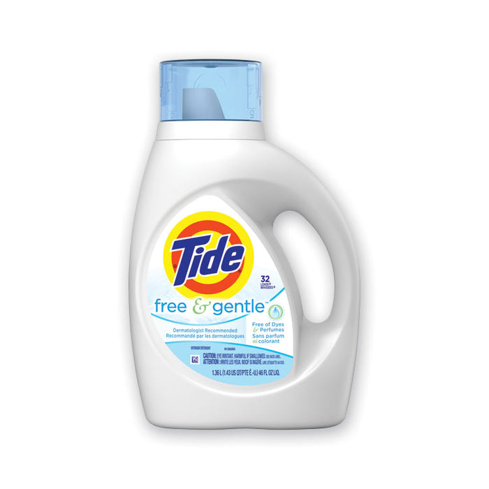Free and Gentle Laundry Detergent, 32 Loads, 46 oz Bottle, 6/Carton