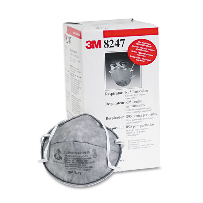 R95 Particulate Respirator w/Nuisance-Level Organic Vapor Relief, 20/Box