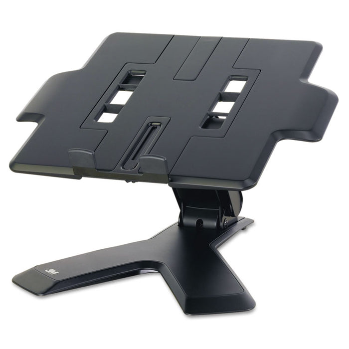 Easy Adjust Notebook Riser, 10 1/2 x 12 1/4 x 4 to 8, Black