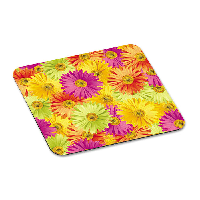 Mouse Pad with Precise Mousing Surface, 9" x 8" x 1/8", Daisy Design