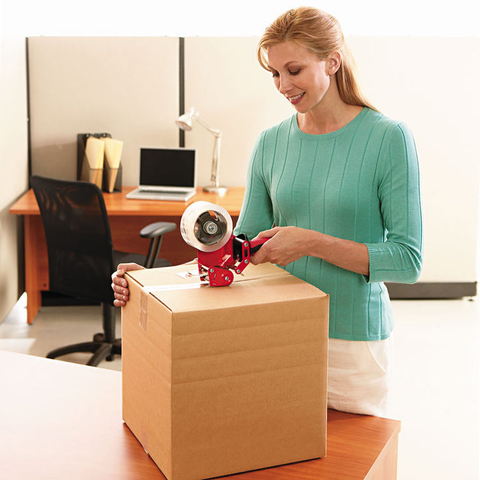 Pistol Grip Packaging Tape Dispenser, 3" Core, For Rolls Up to 2" x 60 yds, Red