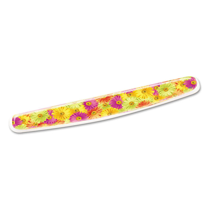 Fun Design Clear Gel Keyboard Wrist Rest, Daisy Design
