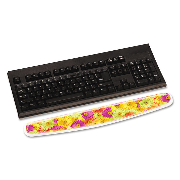 Fun Design Clear Gel Keyboard Wrist Rest, Daisy Design