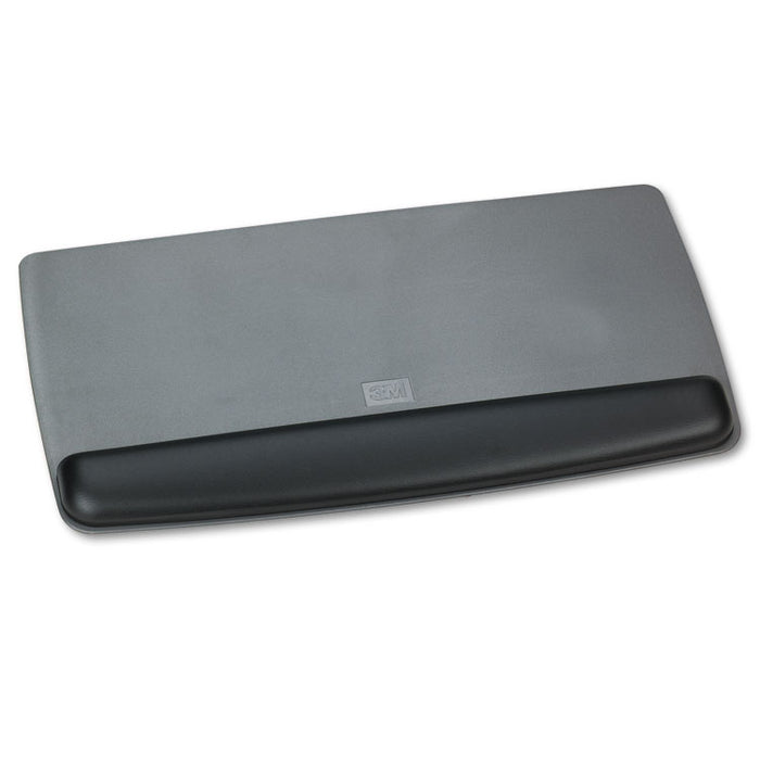 Antimicrobial Gel Keyboard Wrist Rest Platform, 19.6 x 10.6, Black/Gray/Silver