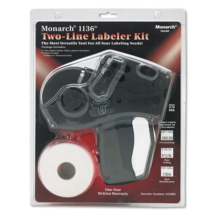 Pricemarker, Model 1136, 2-Line, 8 Characters/Line, 0.88 x 0.63 Label Size