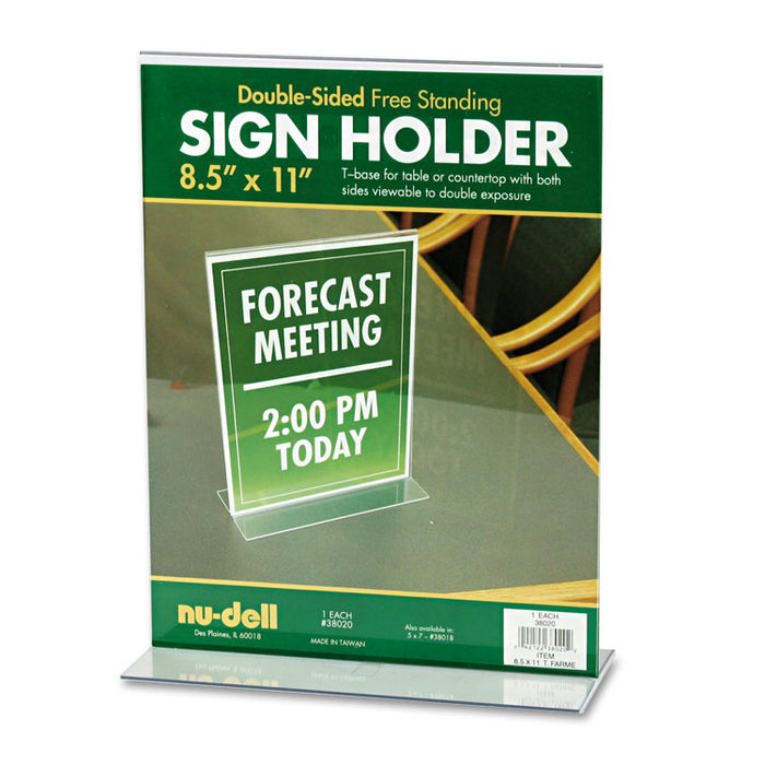Acrylic Sign Holder, 8 1/2 x 11, Clear