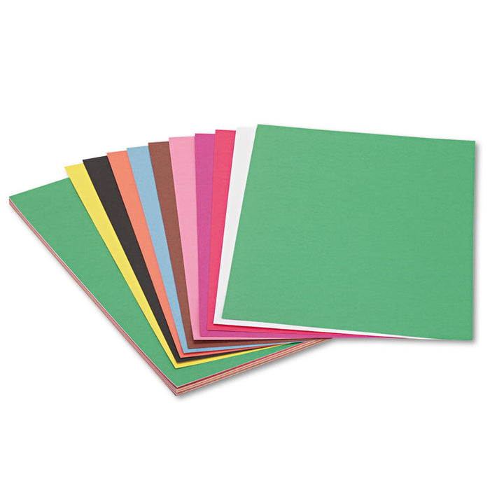 Construction Paper, 58 lb Text Weight, 12 x 18, Assorted, 50/Pack