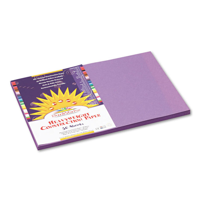 Construction Paper, 58 lb Text Weight, 12 x 18, Violet, 50/Pack