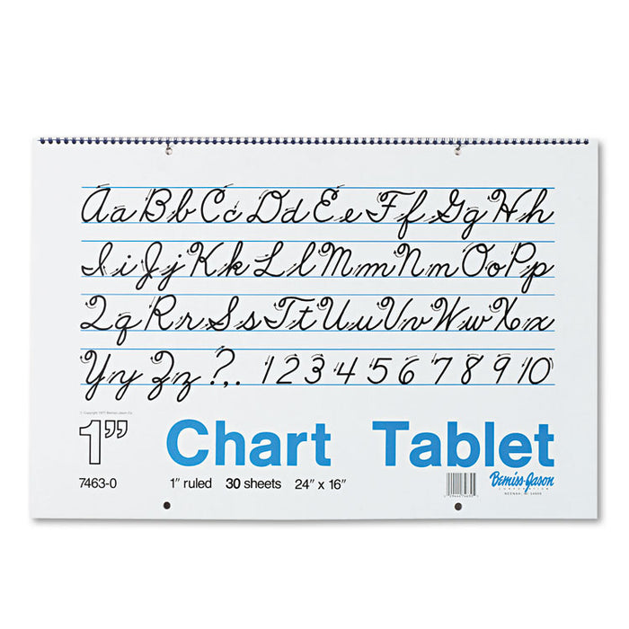 Chart Tablets, 1" Presentation Rule, 24 x 16, 30 Sheets
