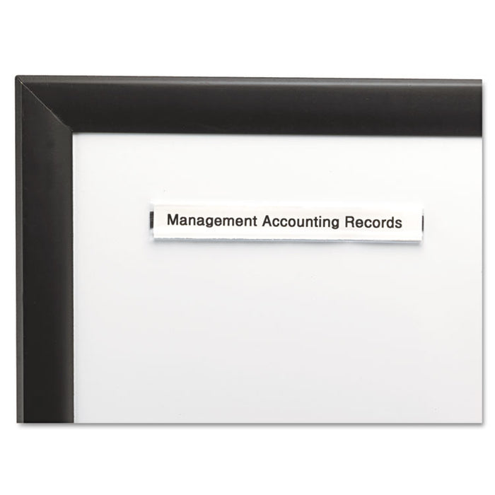 Clear Magnetic Label Holders, Side Load, 6 x 1/2, Clear, 10/Pack