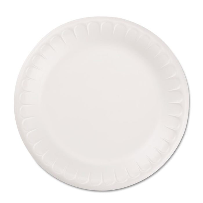 Soak Proof Tableware, Foam Plates, 8.88" dia, White, 100/Pack