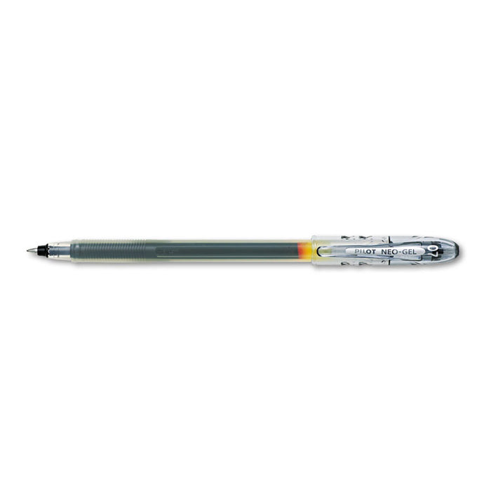 Neo-Gel Gel Pen, Stick, Fine 0.7 mm, Black Ink, Black Barrel, Dozen