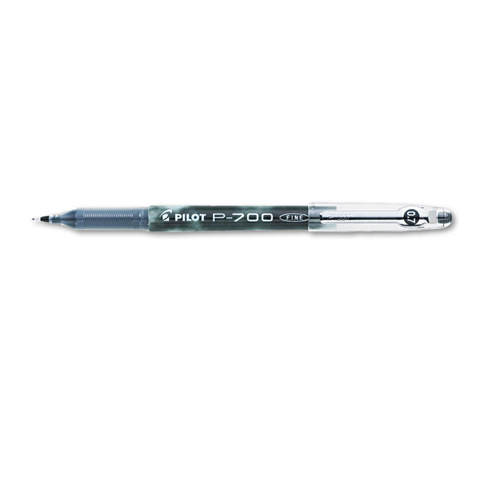 Precise P-700 Gel Pen, Stick, Fine 0.7 mm, Black Ink, Black Barrel, Dozen