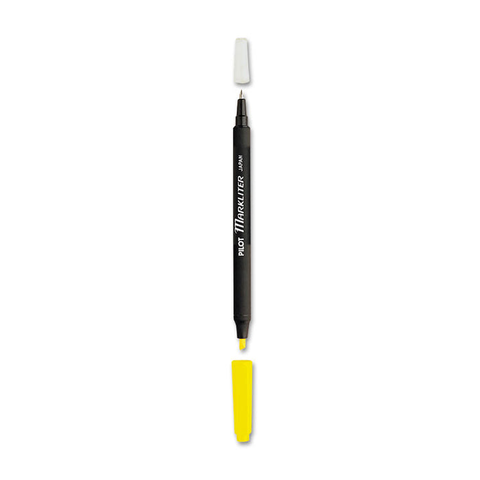 Markliter Ball Pen & Highlighter, Chisel/Conical Tip, Fluorescent Yellow/Black