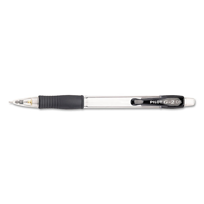 G2 Mechanical Pencil, 0.5 mm, HB (#2.5), Black Lead, Clear/Black Accents Barrel, Dozen