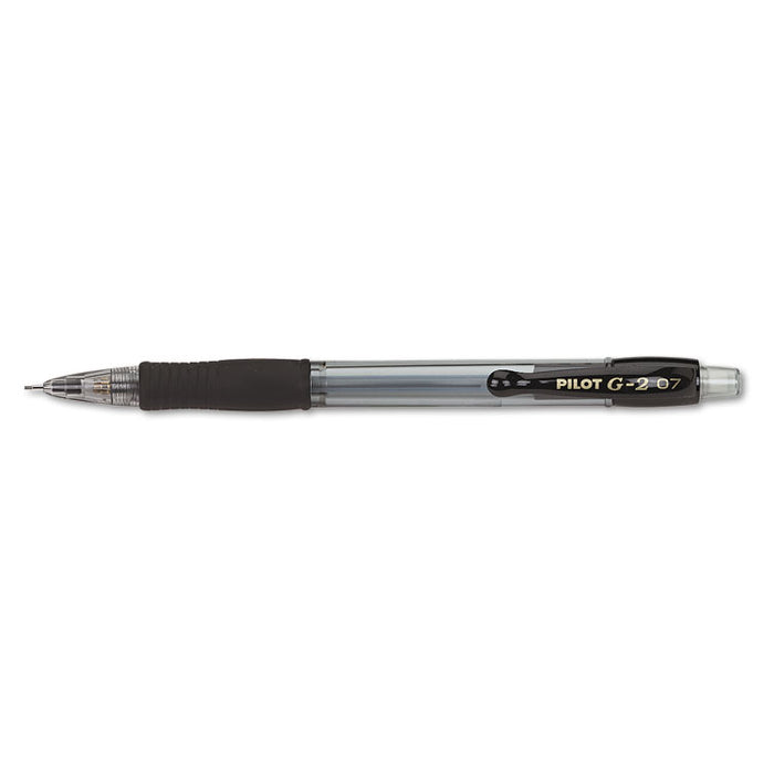 G2 Mechanical Pencil, 0.7 mm, HB (#2.5), Black Lead, Clear/Black Accents Barrel, Dozen