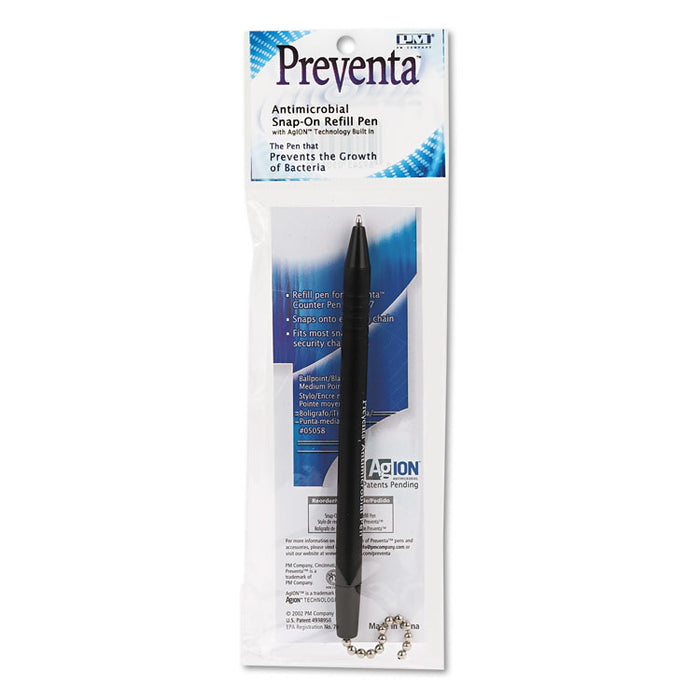Refill for PMC Preventa Standard Antimicrobial Counter Pens, Medium Point, Black Ink