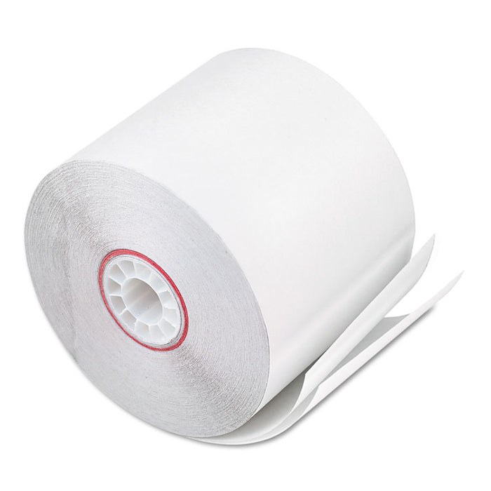 Impact Printing Carbonless Paper Rolls, 2.25" x 90 ft, White/White, 50/Carton