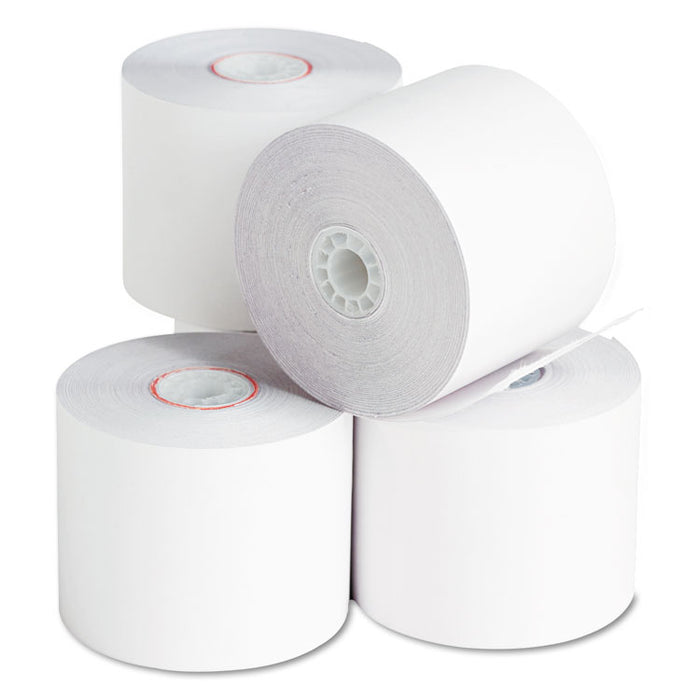 Impact Printing Carbonless Paper Rolls, 2.25" x 90 ft, White/White, 50/Carton