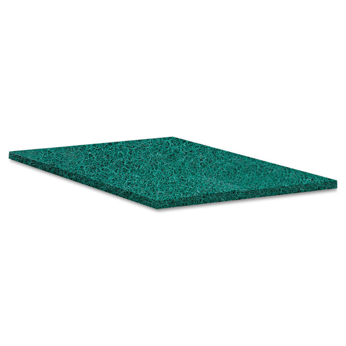 Heavy-Duty Scour Pad, 6 x 9, Green 15/Carton