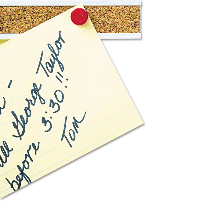 Bulletin Bar I Natural Cork Bulletin, 18 x 1, Brown, Silver Aluminum Frame