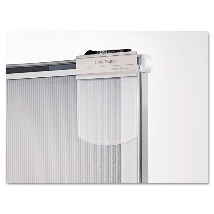 Premium Workstation Privacy Screen, 38w x 64d, Translucent Clear/Silver