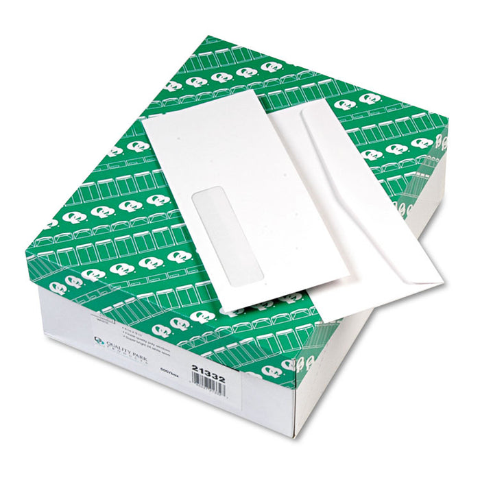 Address-Window Envelope, #10, Commercial Flap, Gummed Closure, 4.13 x 9.5, White, 500/Box