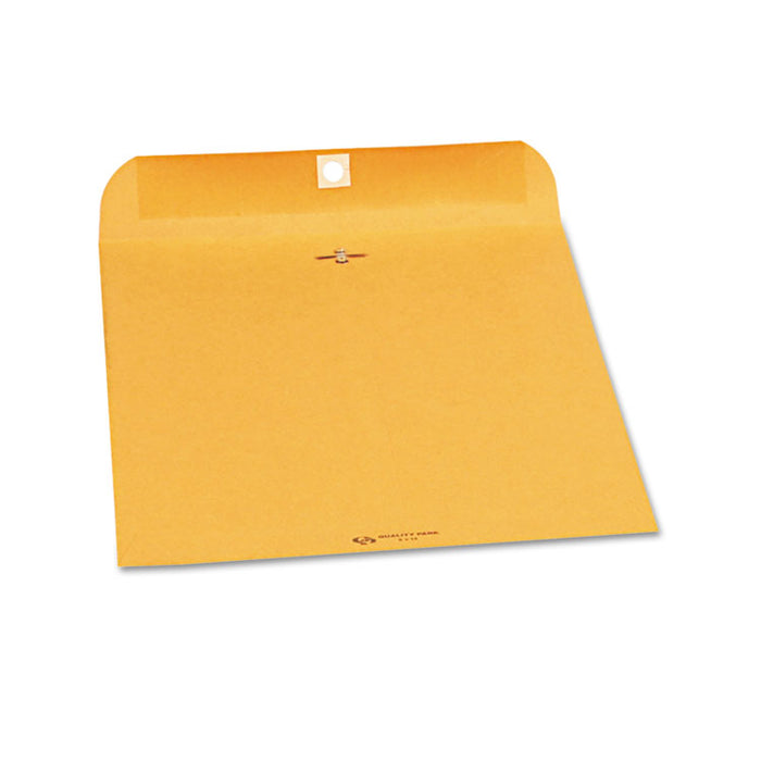 Clasp Envelope, 28 lb Bond Weight Kraft, #90, Square Flap, Clasp/Gummed Closure, 9 x 12, Brown Kraft, 250/Carton