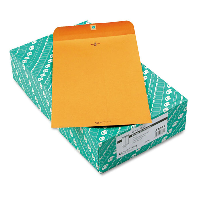 Clasp Envelope, 28 lb Bond Weight Kraft, #94, Square Flap, Clasp/Gummed Closure, 9.25 x 14.5, Brown Kraft, 100/Box