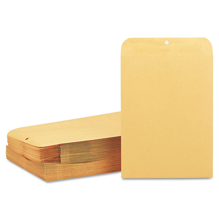 Clasp Envelope, #97, Cheese Blade Flap, Clasp/Gummed Closure, 10 x 13, Brown Kraft, 100/Box