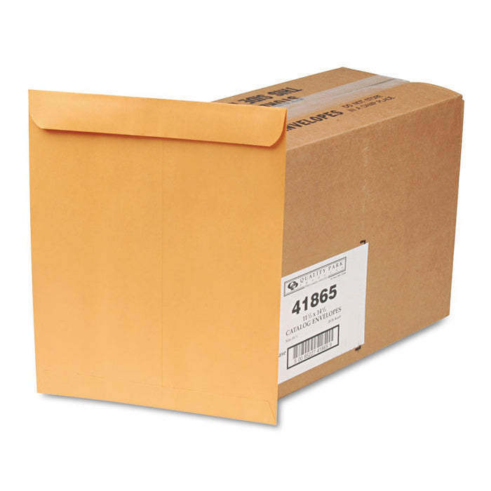 Catalog Envelope, #14 1/2, Cheese Blade Flap, Gummed Closure, 11.5 x 14.5, Brown Kraft, 250/Box