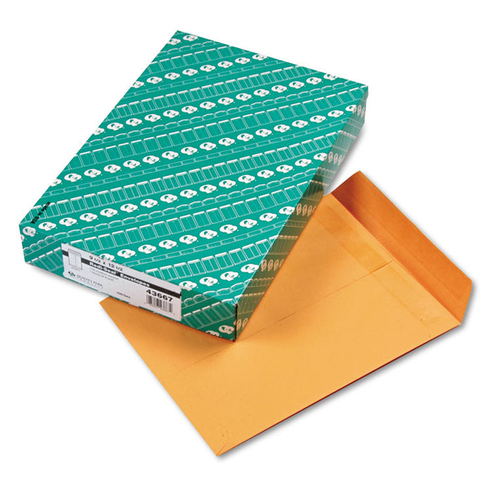 Redi-Seal Catalog Envelope, #12 1/2, Cheese Blade Flap, Redi-Seal Adhesive Closure, 9.5 x 12.5, Brown Kraft, 100/Box
