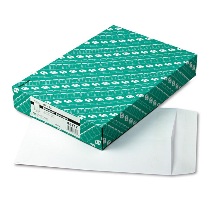 Redi-Seal Catalog Envelope, #13 1/2, Cheese Blade Flap, Redi-Seal Adhesive Closure, 10 x 13, White, 100/Box