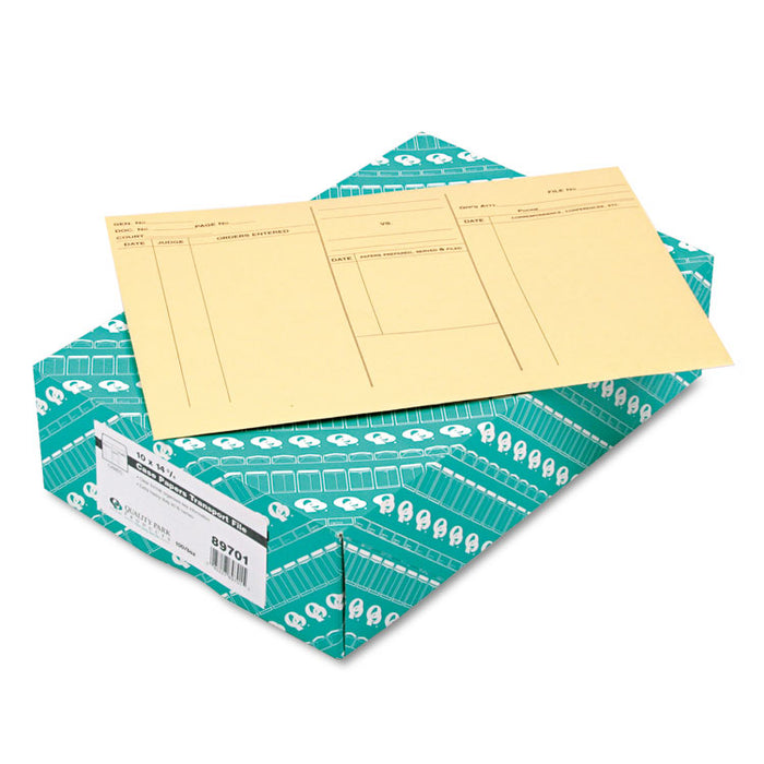 Attorney's Envelope/Transport Case File, Cheese Blade Flap, Fold-Over Closure, 10 x 14.75, Cameo Buff, 100/Box