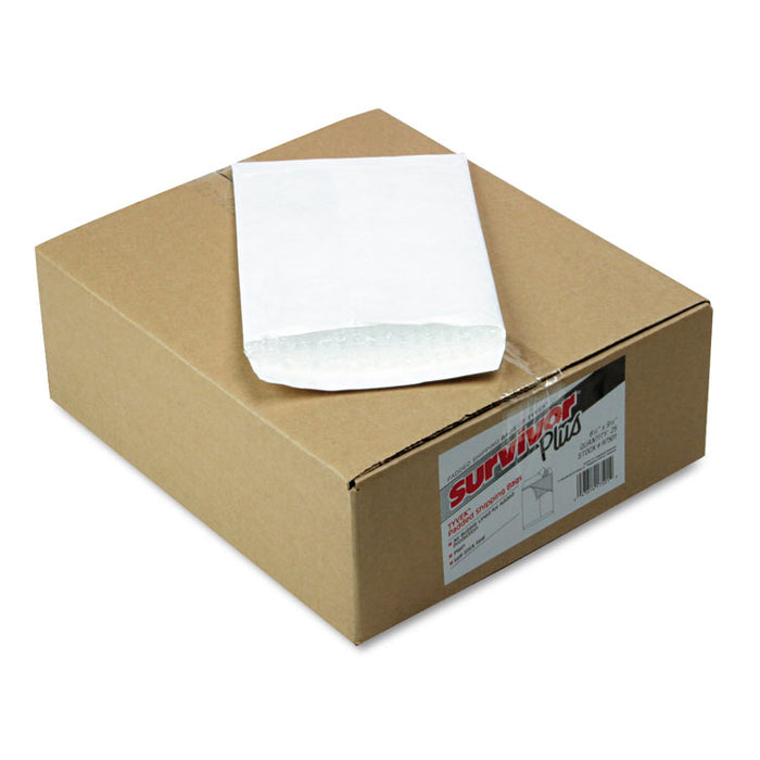 Bubble Mailer of DuPont Tyvek, #0, Air Cushion, Redi-Strip Adhesive Closure, 6.5 x 9.5, White, 25/Box