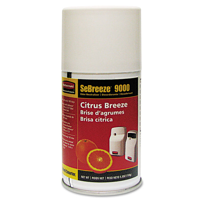 Fragrance Aerosolister, Citrus Breeze, 5.3 oz Aerosol. 4/Carton