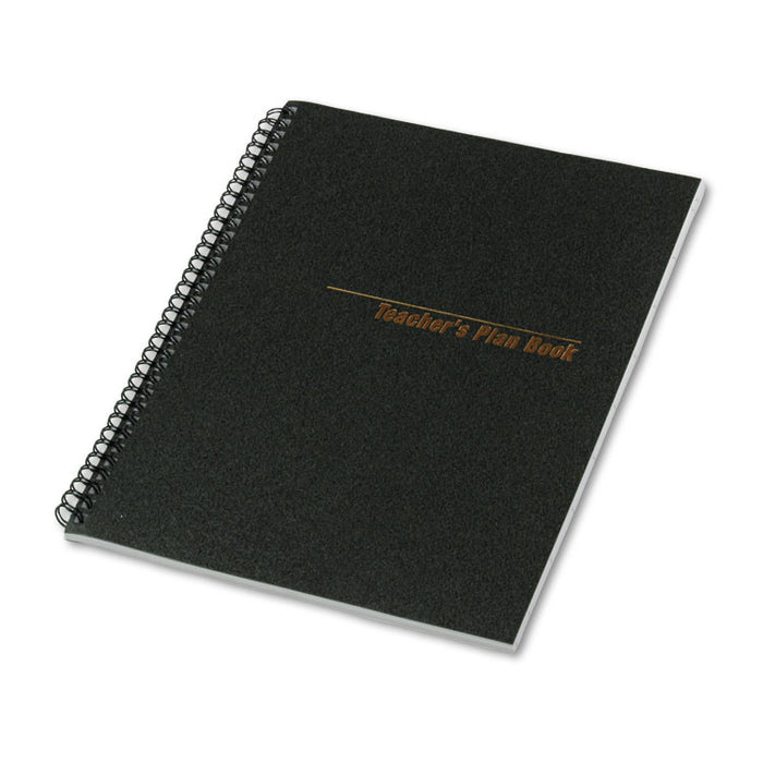 Teacher's Plan Book, Weekly, Two-Page Spread (Nine Classes), 11 x 8.5, Black Cover
