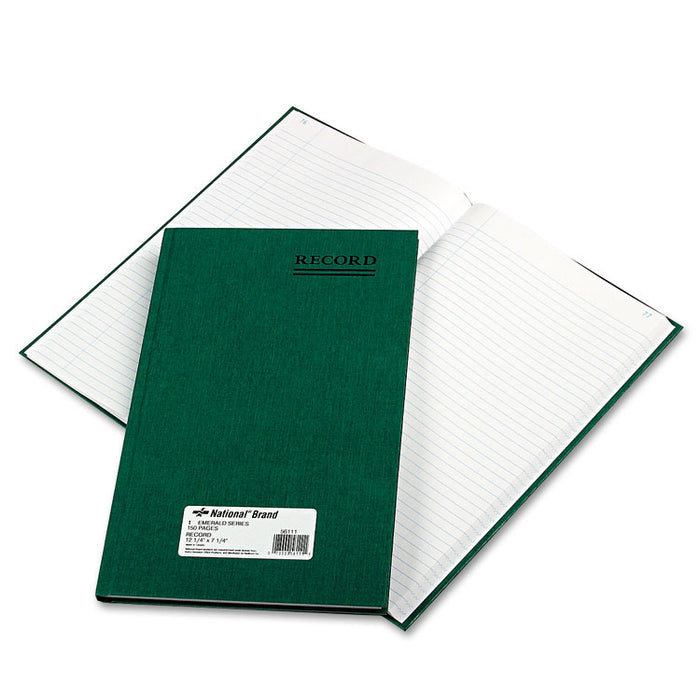 Emerald Series Account Book, Green Cover, 12.25 x 7.25 Sheets, 150 Sheets/Book