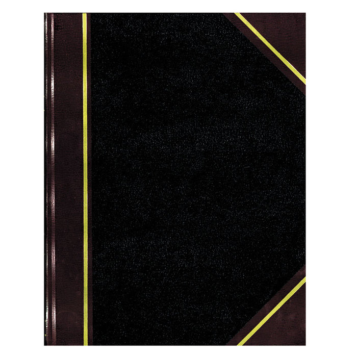 Texthide Eye-Ease Record Book, Black/Burgundy/Gold Cover, 10.38 x 8.38 Sheets, 150 Sheets/Book