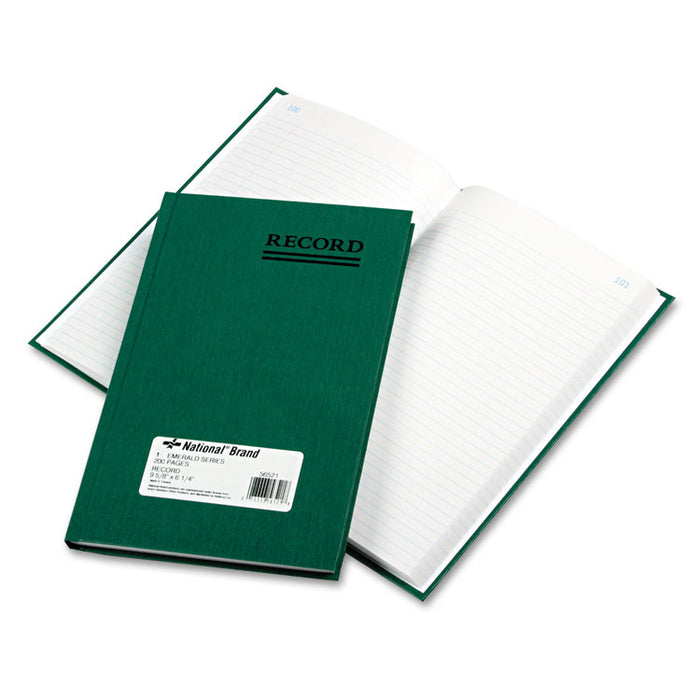 Emerald Series Account Book, Green Cover, 9.63 x 6.25 Sheets, 200 Sheets/Book