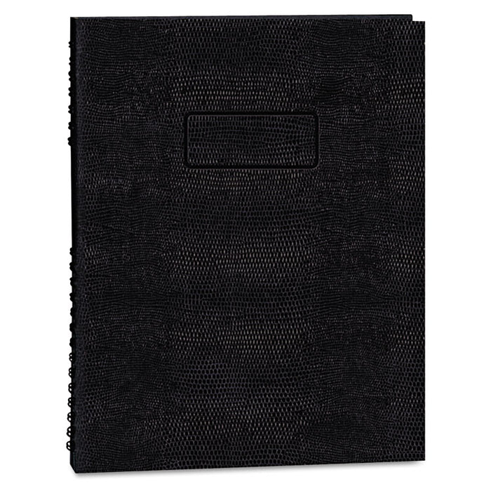 EcoLogix NotePro Executive Notebook, 1 Subject, Medium/College Rule, Black Cover, 11 x 8.5, 100 Sheets